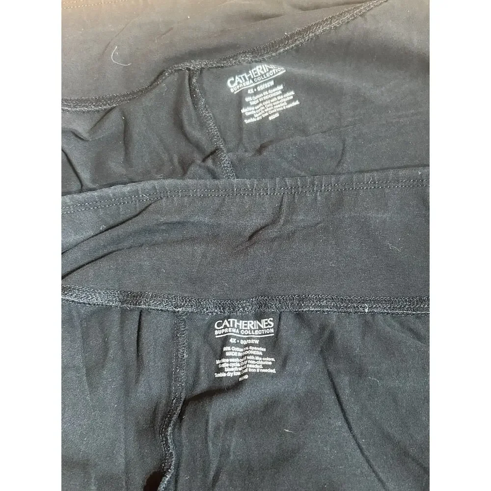 Lot Of Two Catherine Women Black Capris Sz 30